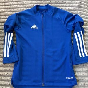 Adidas Aeroready Royal Blue Jacket with White Stripes